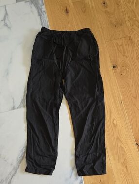 Muji Black Elastic Waist With Tie Pants - Size S, GUC